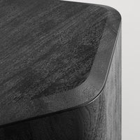 Hoard Tall Side Table with Storage in Black-Stained Acacia - Angle 11