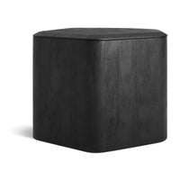 Hoard Tall Side Table with Storage in Black-Stained Acacia - Angle 1