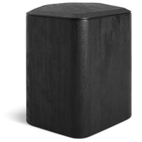 Hoard Tall Side Table with Storage in Black-Stained Acacia - Angle 7