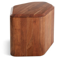 Hoard Tall Side Table with Storage in Acacia - Angle 6