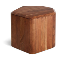 Hoard Tall Side Table with Storage in Acacia - Angle 4