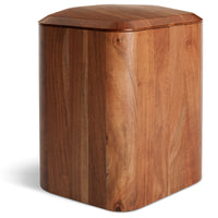 Hoard Tall Side Table with Storage in Acacia - Angle 7