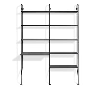 Hitch Add-on Bookcase and Desk in Black on Ash - Angle 3