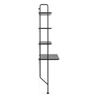 Hitch Add-on Bookcase and Desk in Black on Ash - Angle 4