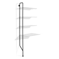 Hitch Add-on Bookcase and Desk in White - Angle 3