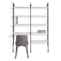 Hitch Add-on Bookcase and Desk in White - Angle 6