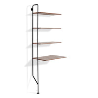 Hitch Add-on Bookcase and Desk in Walnut - Angle 4