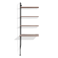 Hitch Add-on Bookcase and Desk in Walnut - Angle 1
