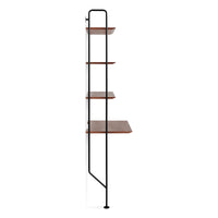 Hitch Add-on Bookcase and Desk in Walnut - Angle 5