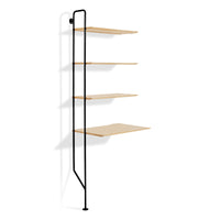 Hitch Add-on Bookcase and Desk in White Oak - Angle 3