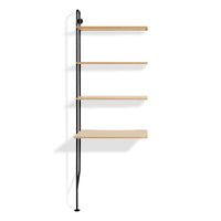 Hitch Add-on Bookcase and Desk in White Oak - Angle 1