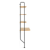 Hitch Add-on Bookcase and Desk in White Oak - Angle 4