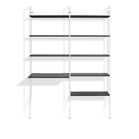 Hitch Add-on Bookcase and Desk in Black - Angle 3