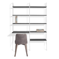 Hitch Add-on Bookcase and Desk in Black - Angle 6
