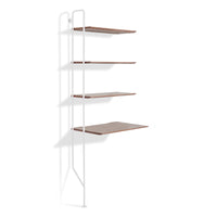 Hitch Add-on Bookcase and Desk in Walnut - Angle 3