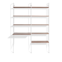 Hitch Add-on Bookcase and Desk in Walnut - Angle 5