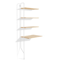 Hitch Add-on Bookcase and Desk in White Oak - Angle 4
