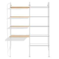 Hitch Add-on Bookcase and Desk in White Oak - Angle 3