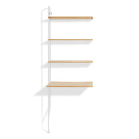 Hitch Add-on Bookcase and Desk in White Oak - Angle 1