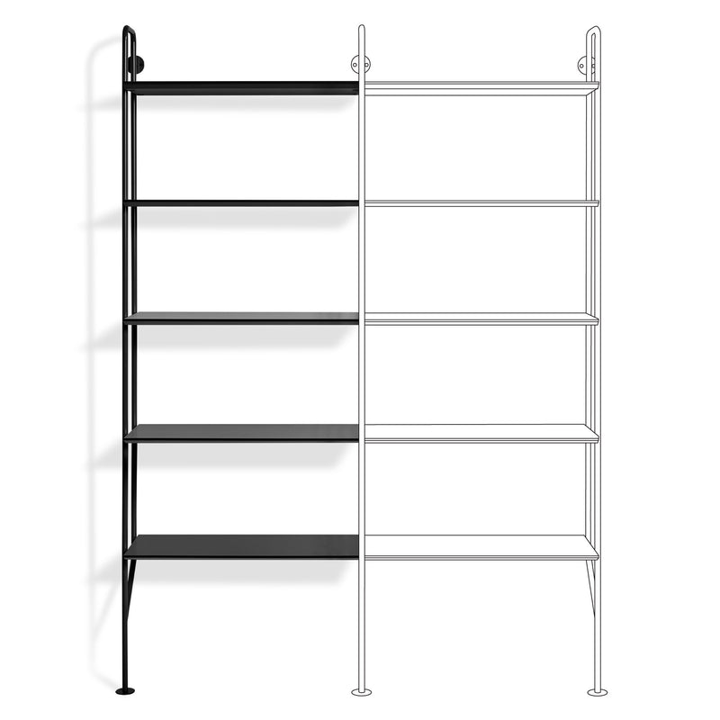 Hitch Add-on Bookcase in Black