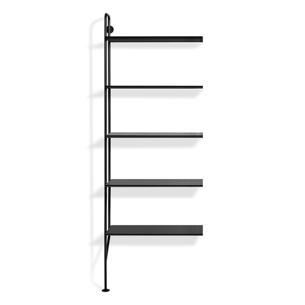 Hitch Add-on Bookcase in Black on Ash - Angle 1