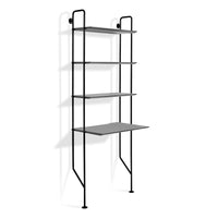 Hitch Bookcase and Desk in Black on Ash - Angle 3