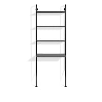 Hitch Bookcase and Desk in Black on Ash - Angle 1