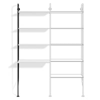 Hitch Add-on Bookcase and Desk in White - Angle 2