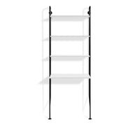 Hitch Bookcase and Desk in White - Angle 1
