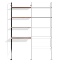 Hitch Add-on Bookcase and Desk in Walnut - Angle 3