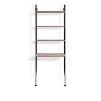 Hitch Bookcase and Desk in Walnut - Angle 1