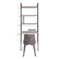 Hitch Bookcase and Desk in Walnut - Angle 5
