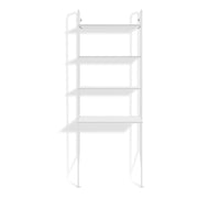 Hitch Bookcase and Desk in White - Angle 1