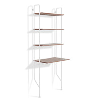 Hitch Bookcase and Desk in Walnut - Angle 4