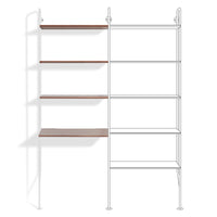 Hitch Add-on Bookcase and Desk in Walnut - Angle 2