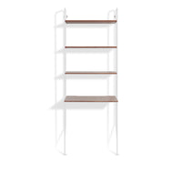 Hitch Bookcase and Desk in Walnut - Angle 1