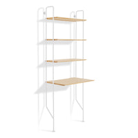 Hitch Bookcase and Desk in White Oak - Angle 4