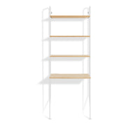 Hitch Bookcase and Desk in White Oak - Angle 1