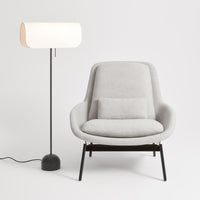 Hightop Floor Lamp en White / Black Marble - ángulo 10