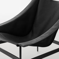 Heyday Lounge Chair in Black Leather - Angle 7