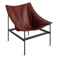 Heyday Lounge Chair in Chestnut Leather - Angle 6