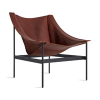 Heyday Lounge Chair in Chestnut Leather - Angle 5