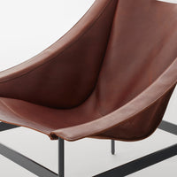 Heyday Lounge Chair in Chestnut Leather - Angle 10