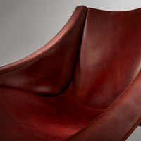 Heyday Lounge Chair in Chestnut Leather - Angle 11