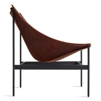 Heyday Lounge Chair in Chestnut Leather - Angle 7