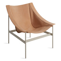 Heyday Lounge Chair in Sand Leather - Angle 3