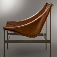 Heyday Lounge Chair in Sand Leather - Angle 9