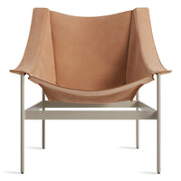 Heyday Lounge Chair in Sand Leather - Angle 1
