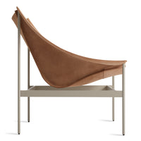 Heyday Lounge Chair in Sand Leather - Angle 4