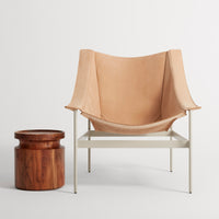 Heyday Lounge Chair in Sand Leather - Angle 10